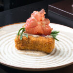 Potato croquette with capocollo di Martina Franca and white BBQ sauce