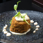 Fried pasta with cacio e pepe