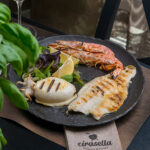 Mixed grilled seafood